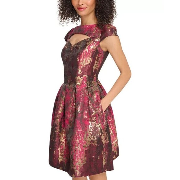 Vince Camuto Pink and Gold Mini Dress - Picture 2 of 13